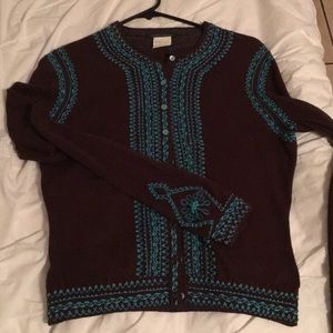 Lucky Cotton/wool beaded sweater
